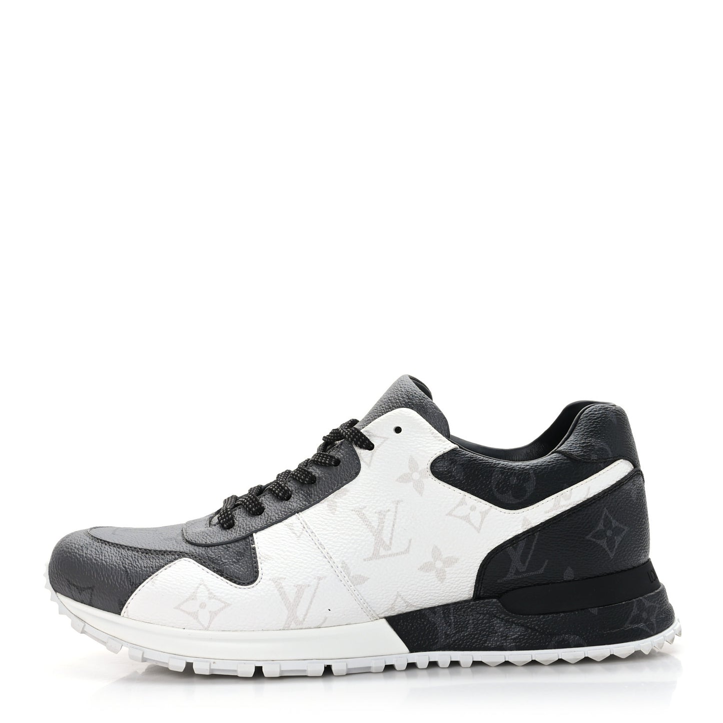 Calfskin Monogram Mens Run Away Sneakers 7 Gray