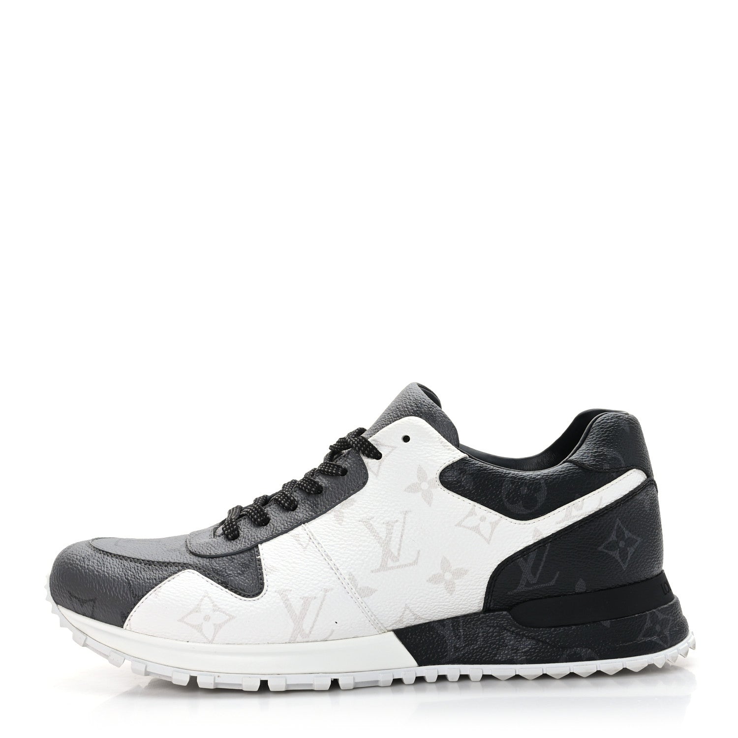 Louis Vuitton Calfskin Monogram Mens Run Away Sneakers 7 Gray 1 of 8