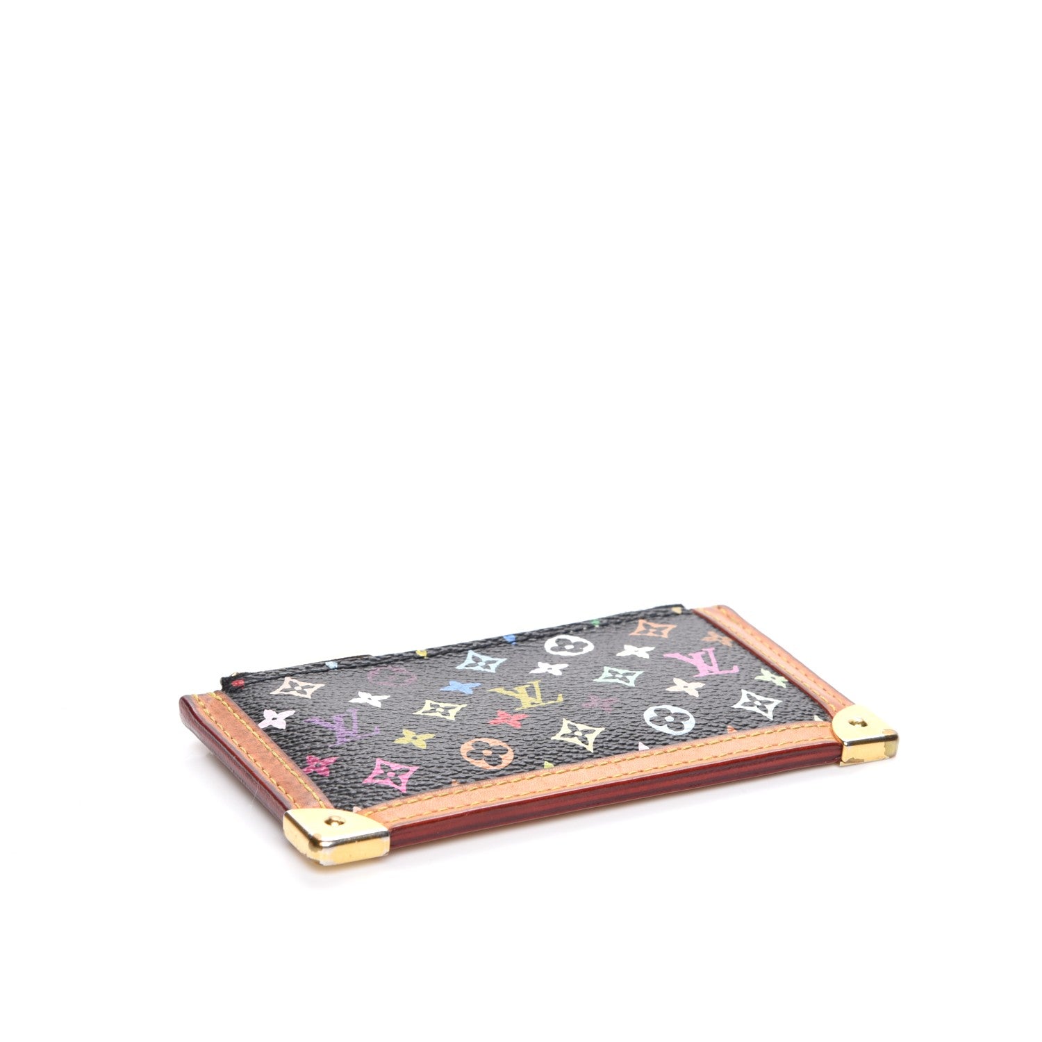 Louis Vuitton Monogram Multicolor Key Pouch Black 4 of 6