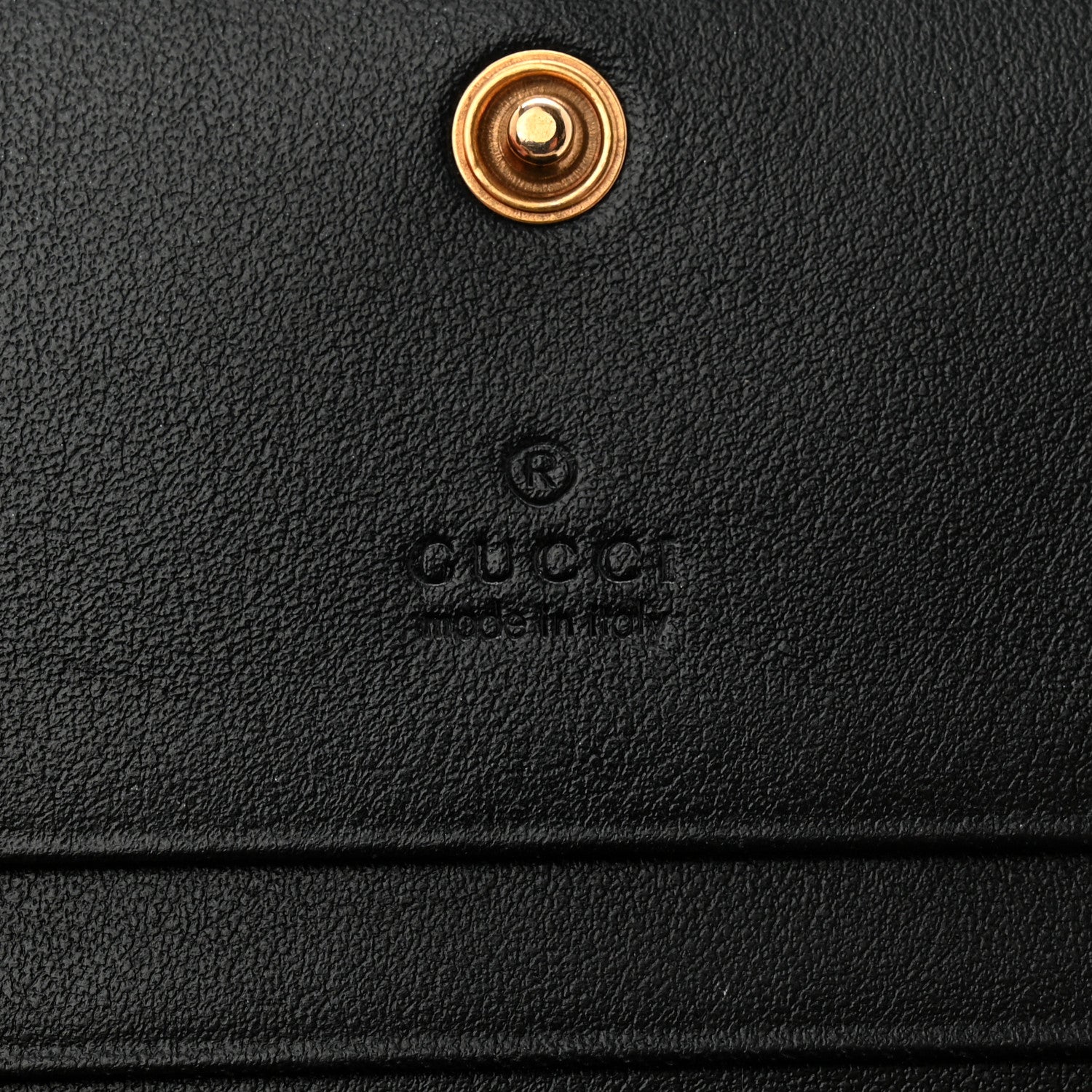 Gucci Calfskin Matelasse GG Marmont Card Case Wallet Black 6 of 8