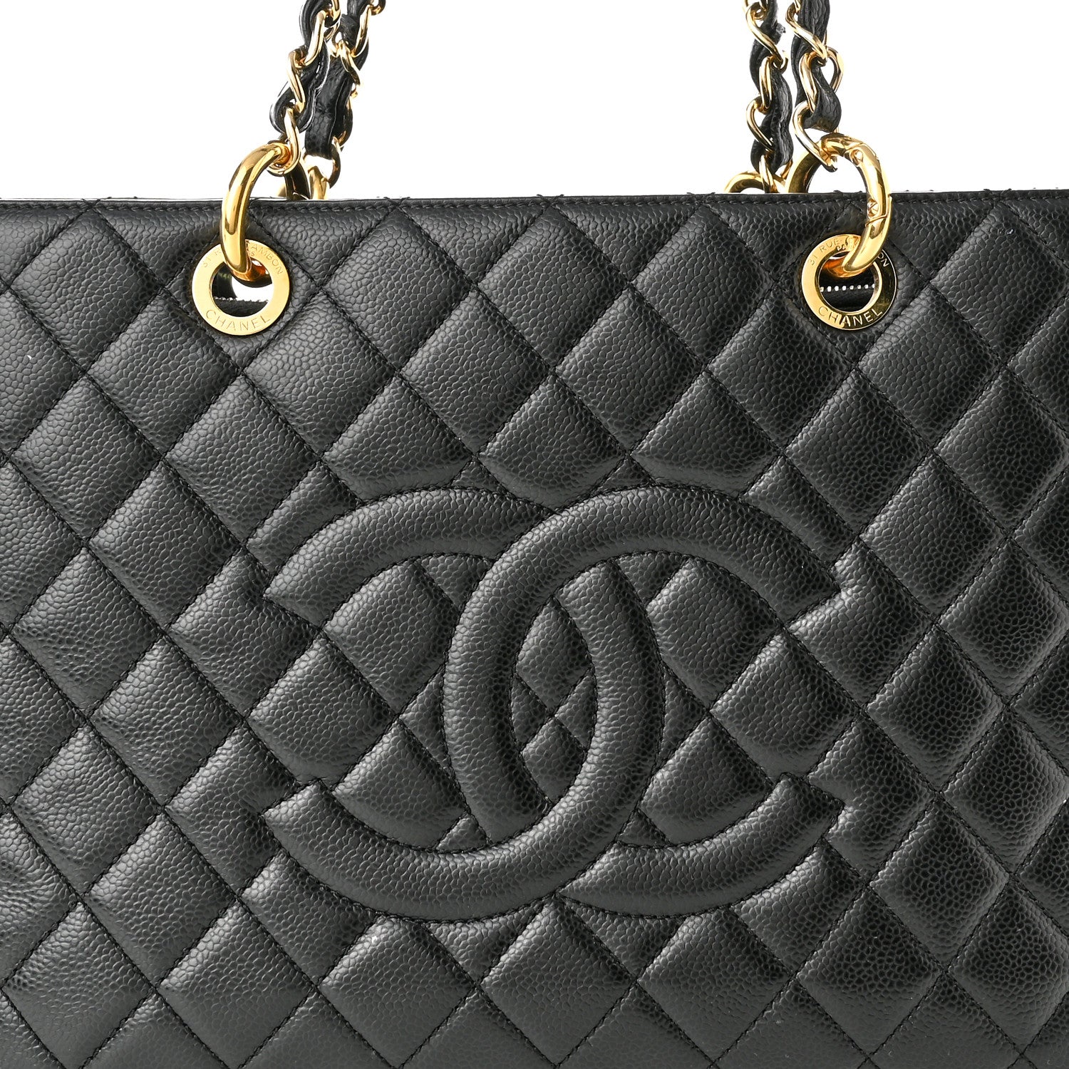 Chanel Caviar Quilted Grand Shopping Tote GST Black 8 of 11