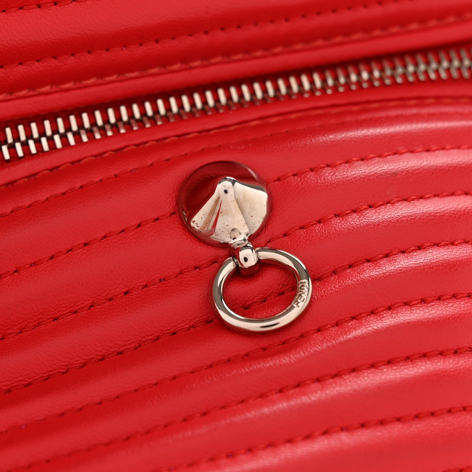 Fendi Shiny Nappa Trapuntata Mini Backpack Papavero 13 of 14