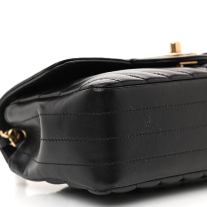 Chanel Lambskin Chevron Quilted Mini Rectangular Flap Black 9 of 11