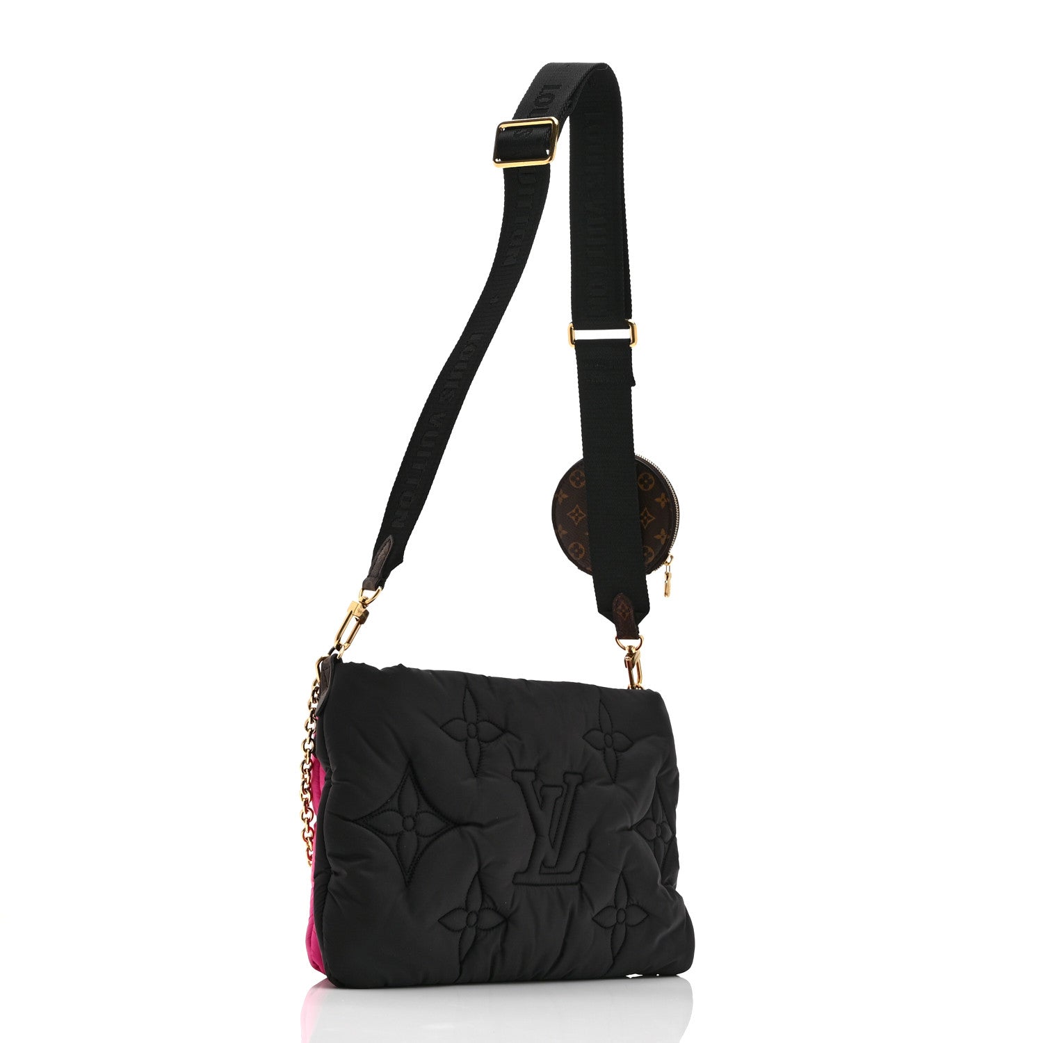 Louis Vuitton Econyl Monogram Pillow Maxi Multi Pochette Accessories Black Fuchsia 3 of 10