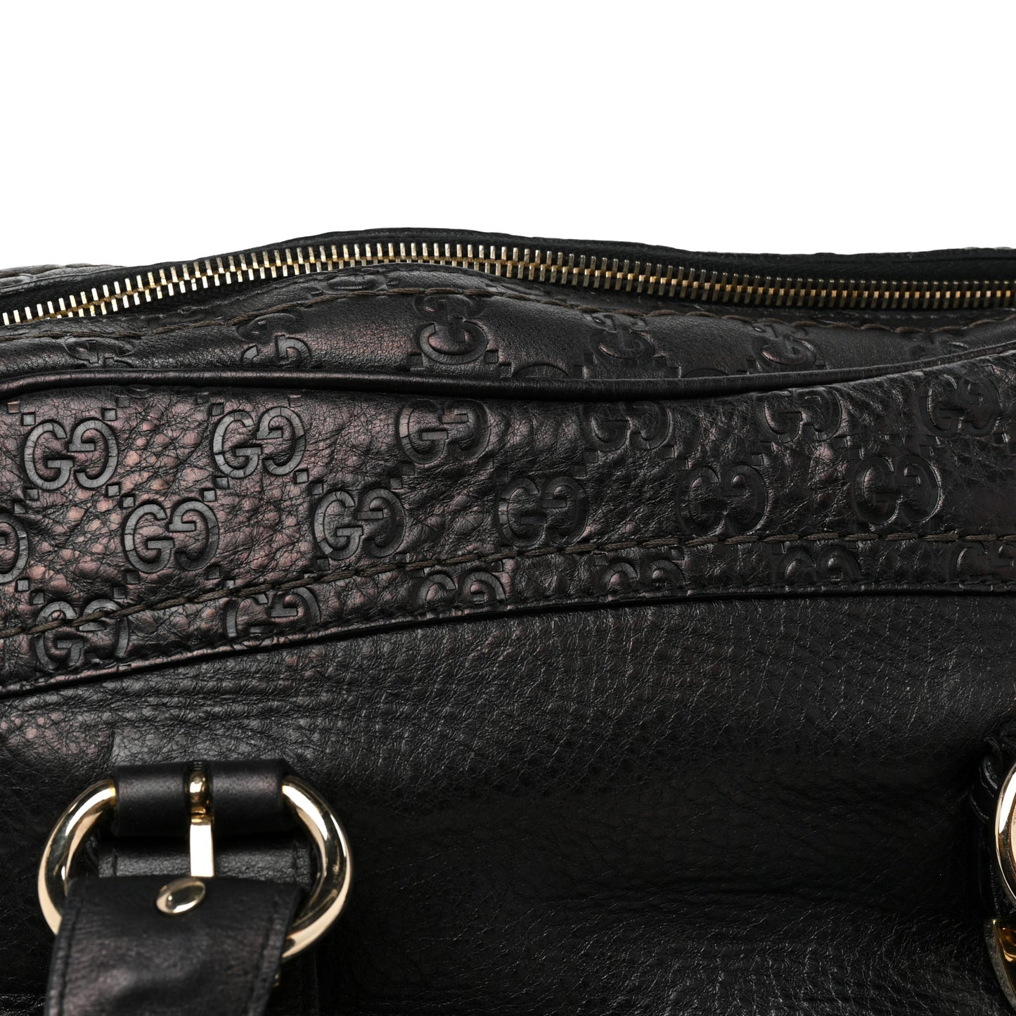 Guccissima Signoria Large Dome Bag Black