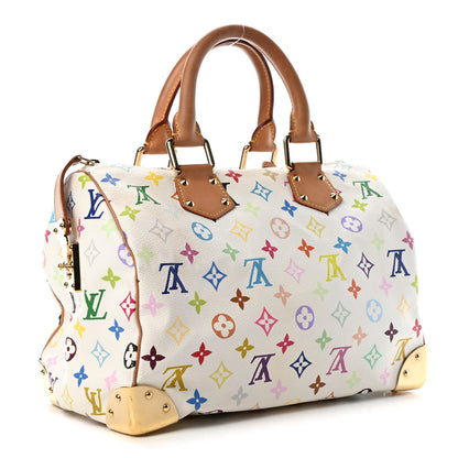 Louis Vuitton Monogram Multicolor Speedy 30 White 2 of 4