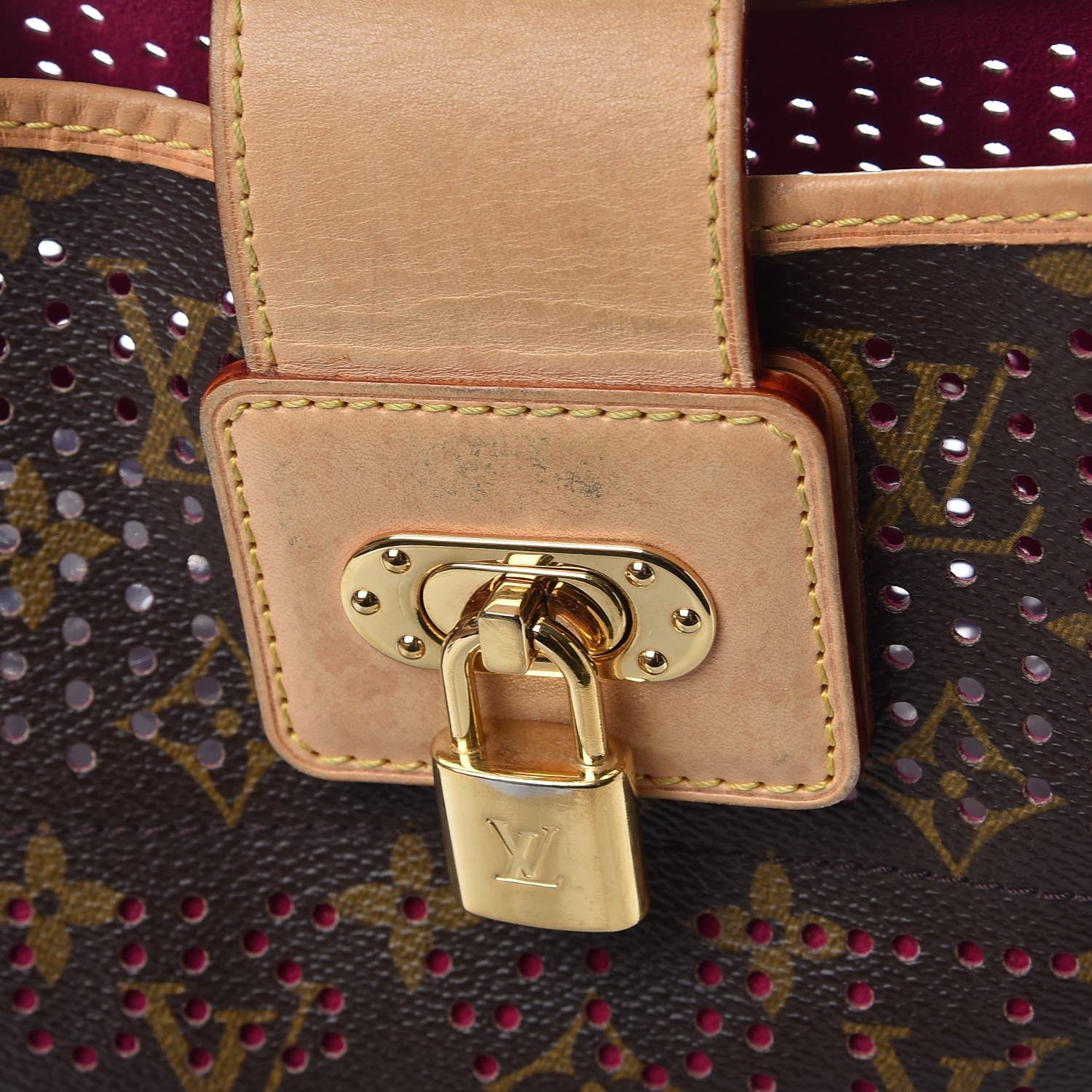 Louis Vuitton Monogram Perforated Musette Fuchsia 7 of 9