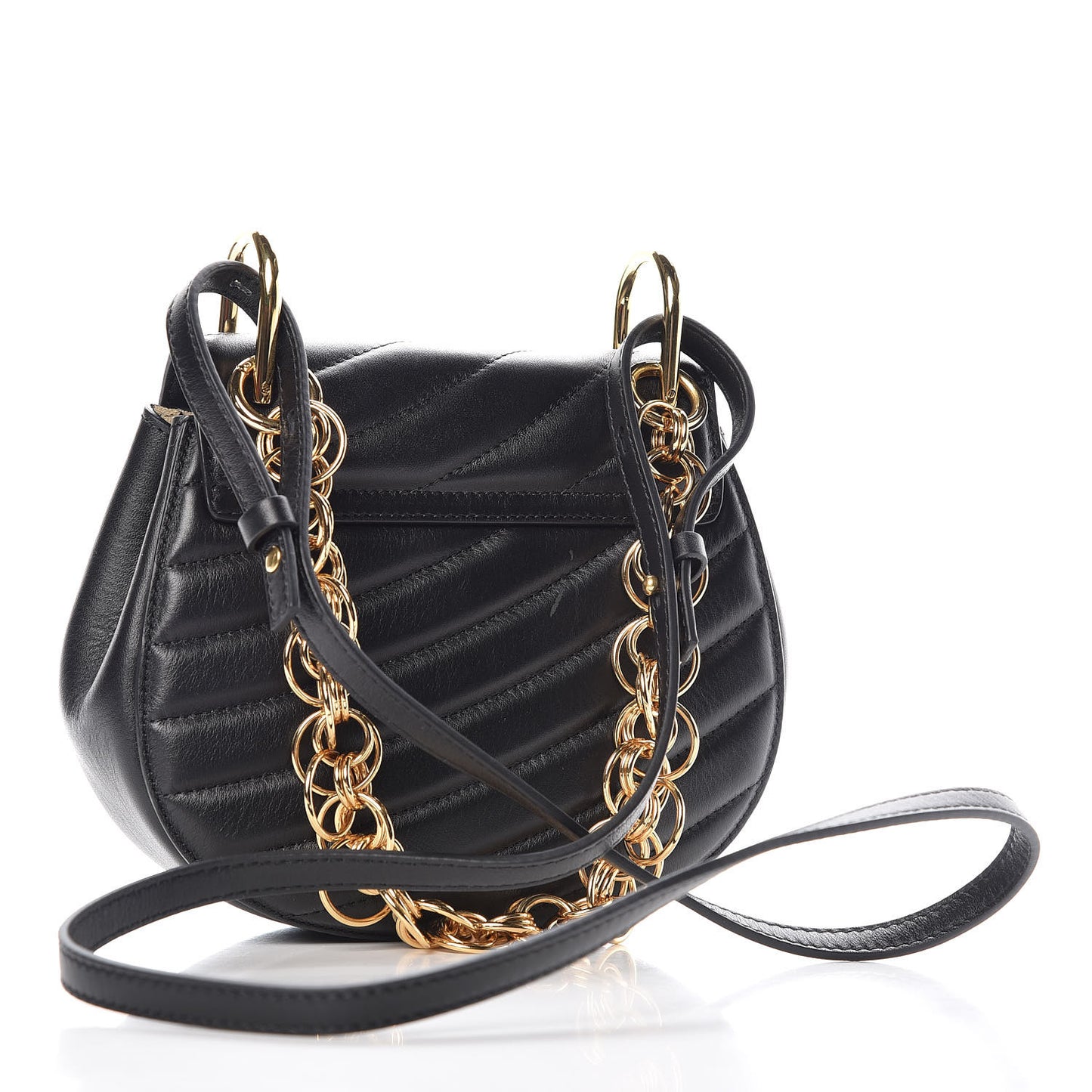 Calfskin Quilted Mini Drew Bijou Shoulder Bag Black