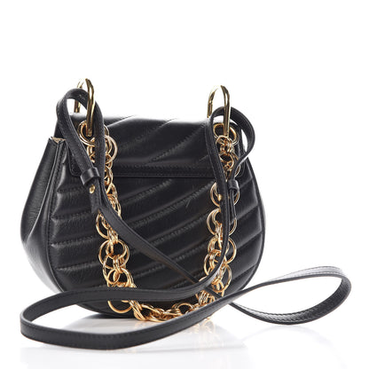 Chloe Calfskin Quilted Mini Drew Bijou Shoulder Bag Black 3 of 9