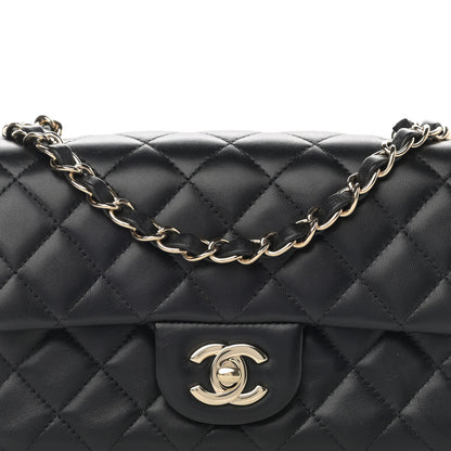 Chanel Lambskin Quilted Mini Rectangular Flap Black 7 of 11