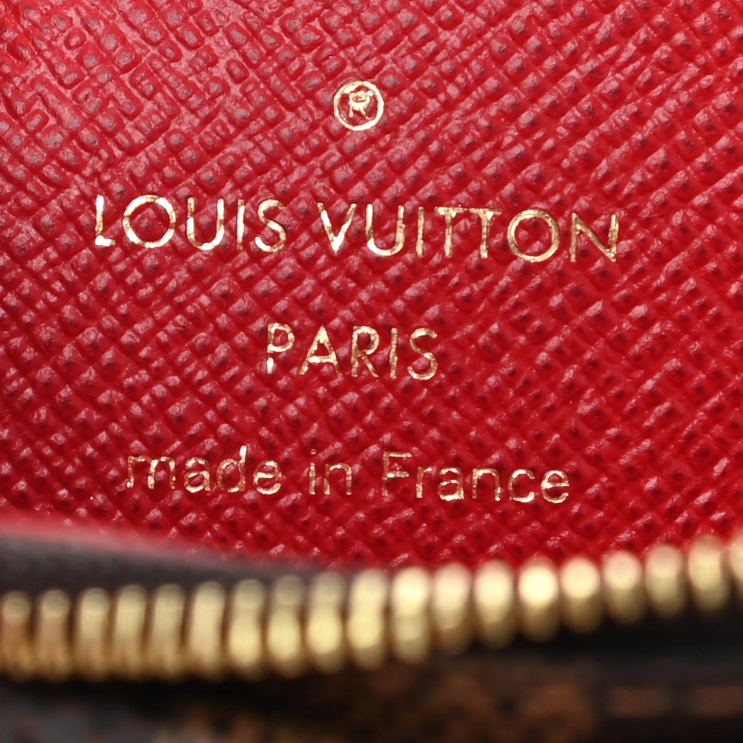 Damier Ebene Recto Verso Card Holder Red