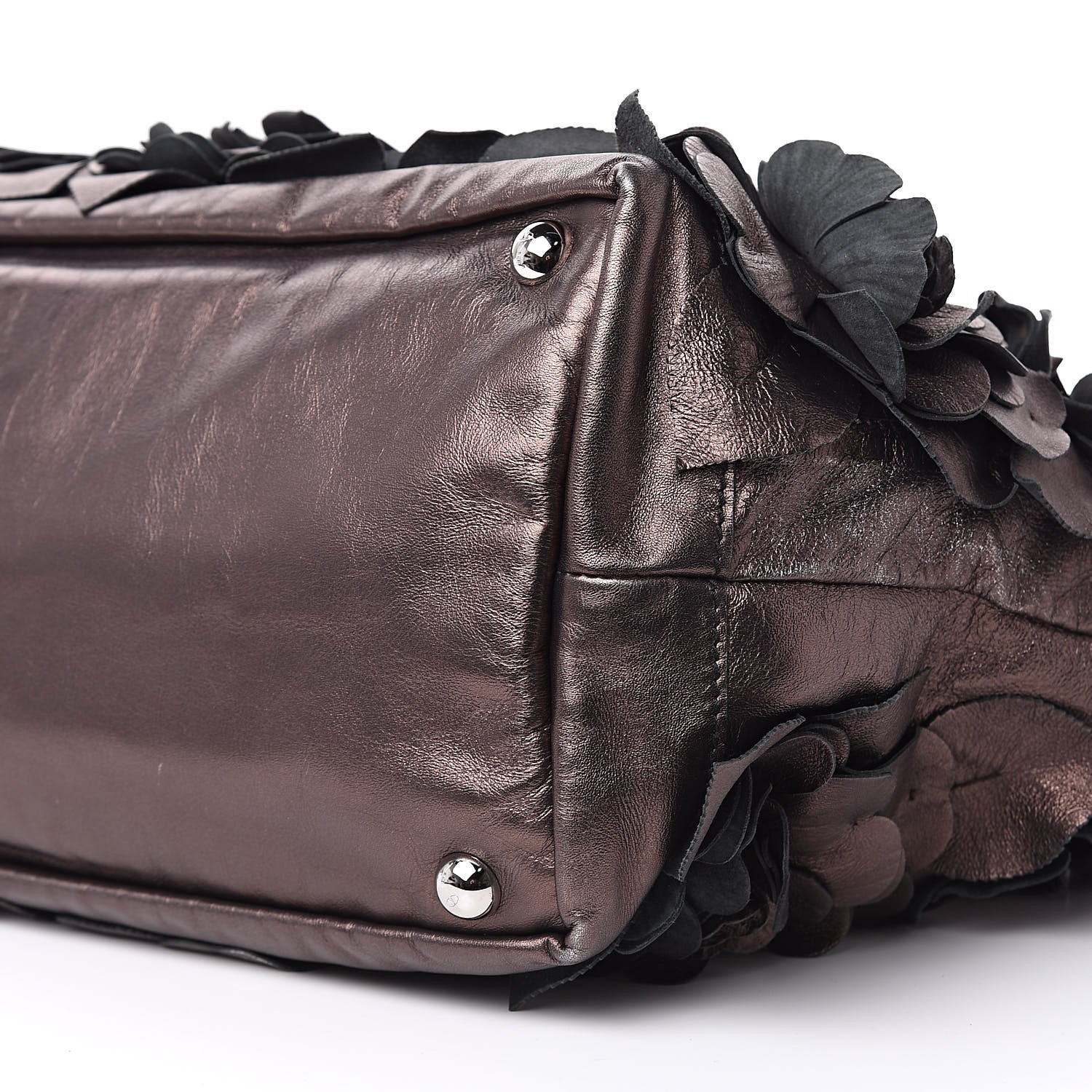 Valentino Garavani Metallic Nappa Floral Tote 16 of 16