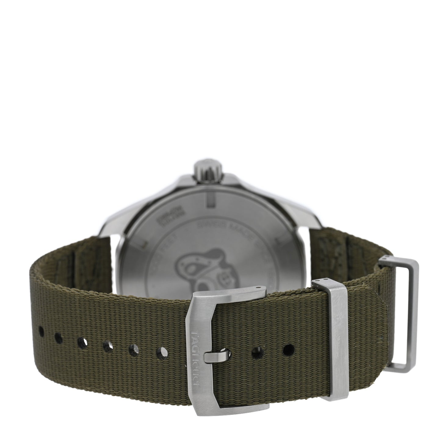 Stainless Steel Textile 43mm Aquaracer Quartz Watch Grey WAY101L