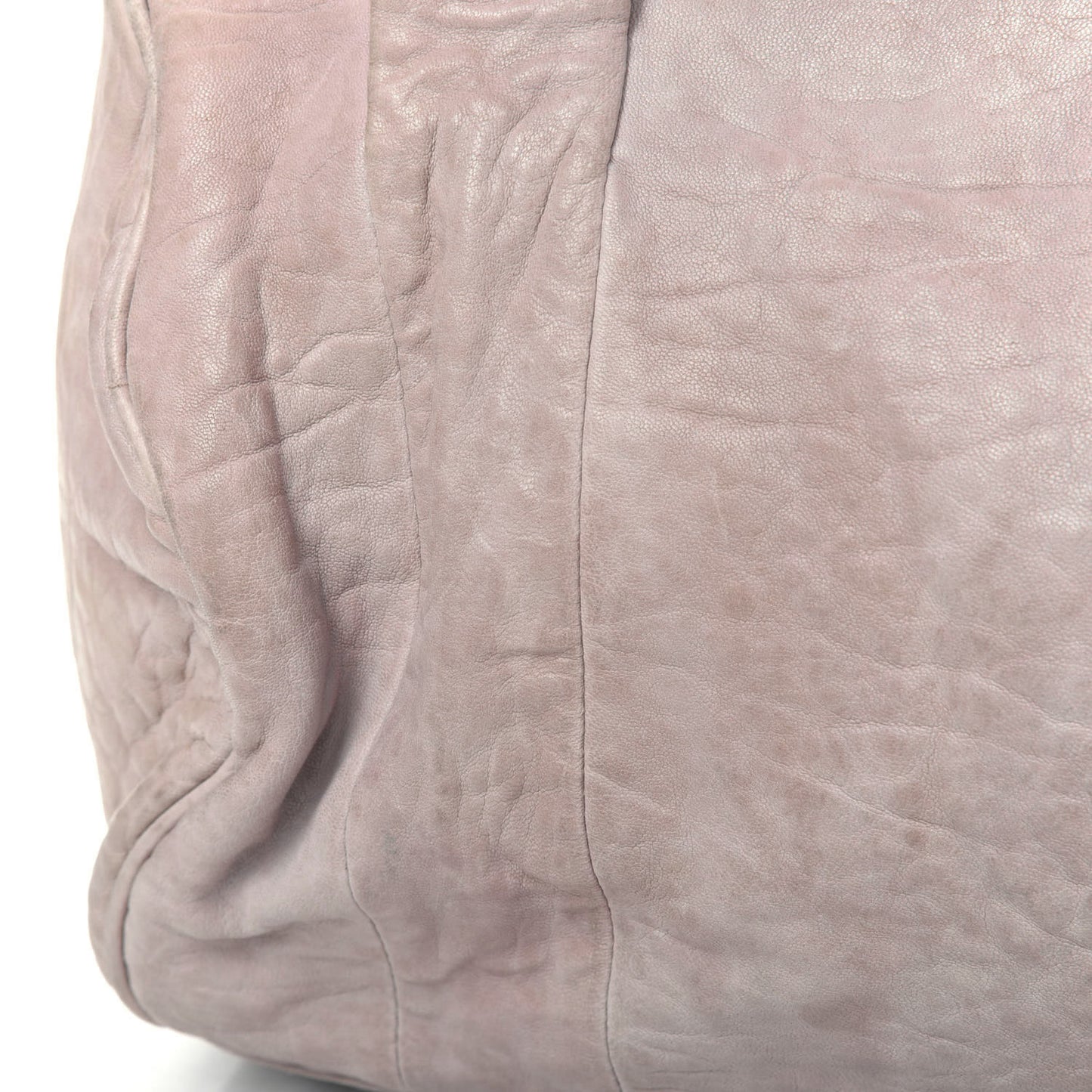 Pebbled Lambskin Rocco Silver Hardware Grey