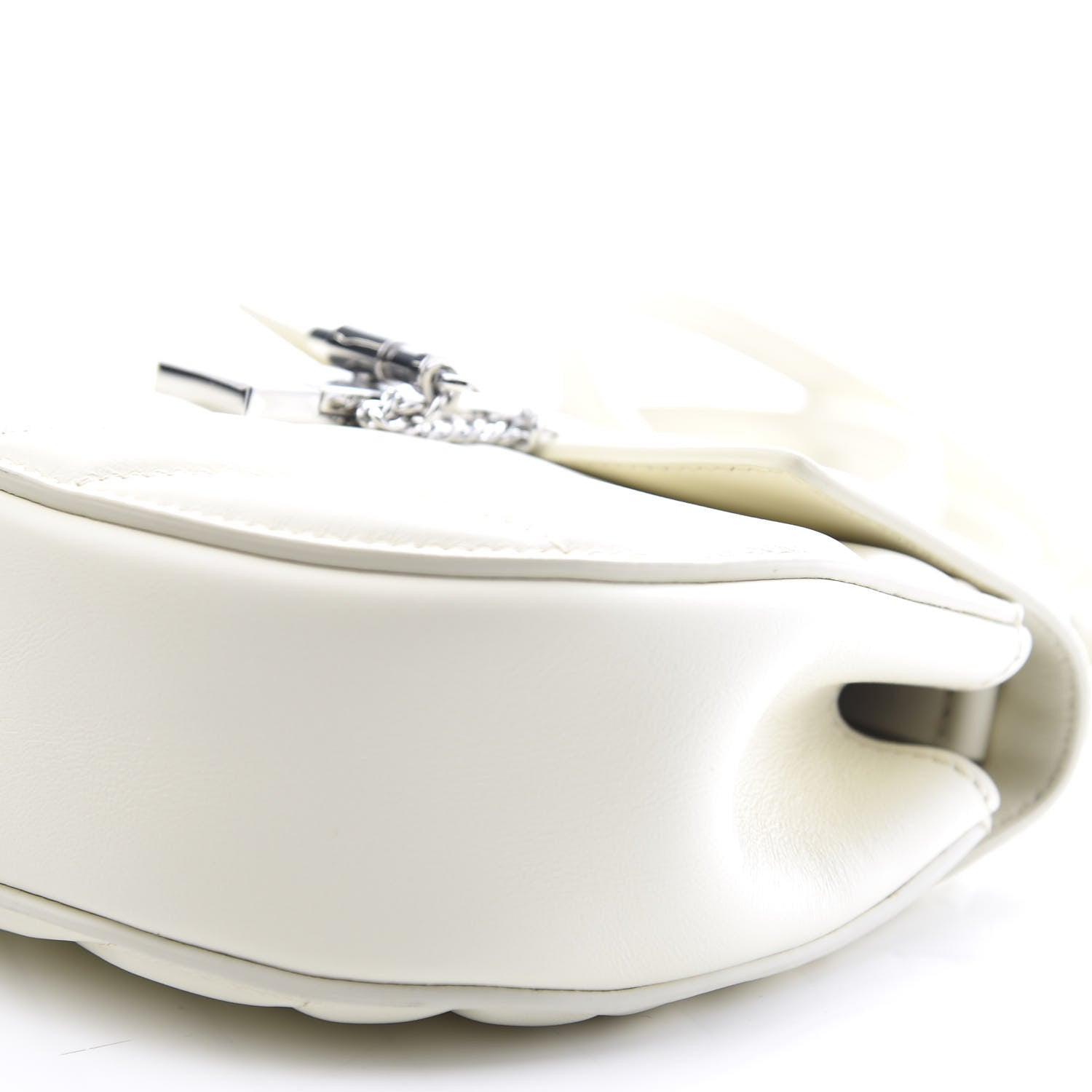 Chloe Calfskin Quilted Mini Drew Bijou Shoulder Bag Natural White 7 of 9