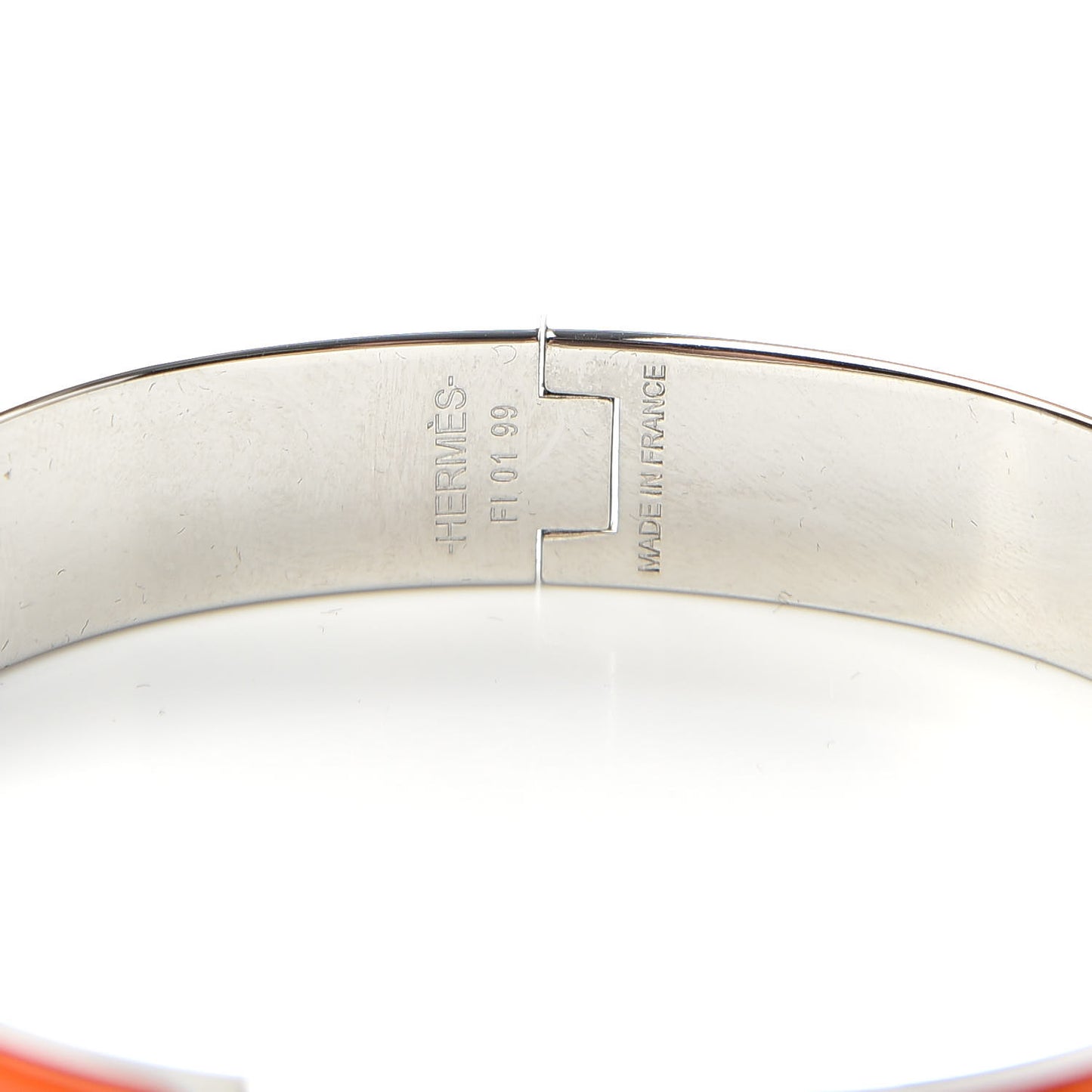 Enamel Narrow Clic Clac H Bracelet GM Orange