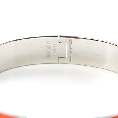 Hermes Enamel Narrow Clic Clac H Bracelet GM Orange 4 of 5