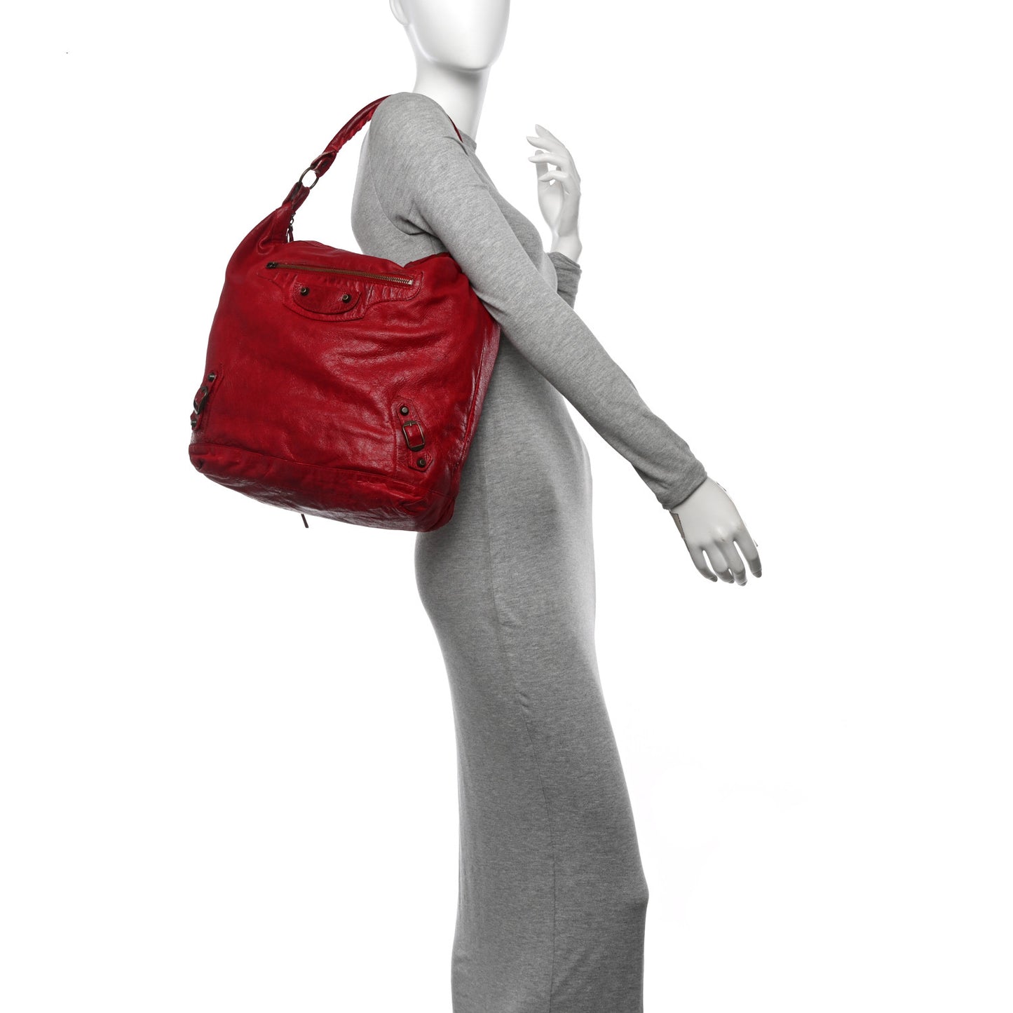 Agneau Classic Hardware Day Hobo Rubisse