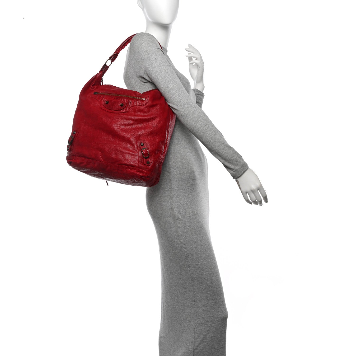 Balenciaga Agneau Classic Hardware Day Hobo Rubisse 2 of 17