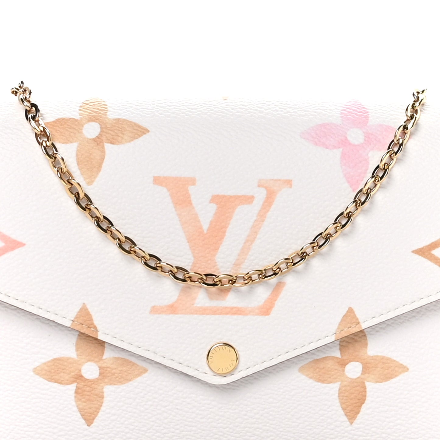 Monogram Giant By The Pool 2.0 Felicie Pochette Chain Wallet Beige