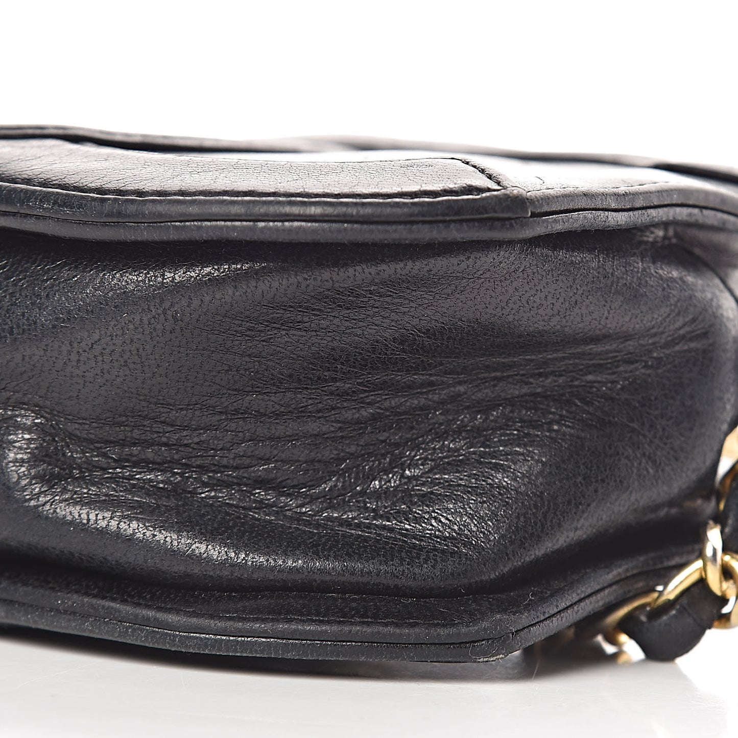 Lambskin Quilted CC Tassel Crossbody Black