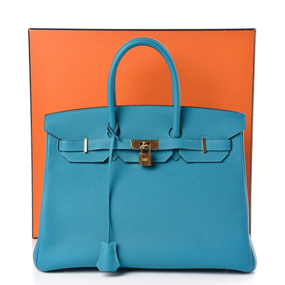 Hermes Togo Birkin 35 Turquoise 34 of 34