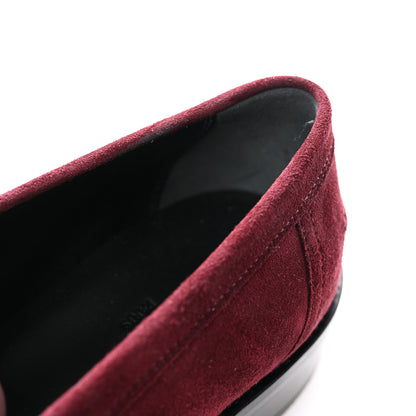 Hermes Suede Goatskin Womens Hot Loafer 38.5 Marron Mahogany 9 of 10