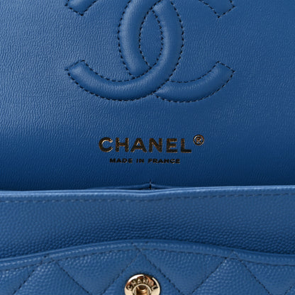 Chanel Caviar Quilted Small Double Flap Blue 7 of 10