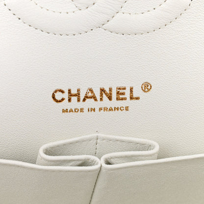 Chanel Tweed Braid Sequin Medium Double Flap White Pink Orange 6 of 10