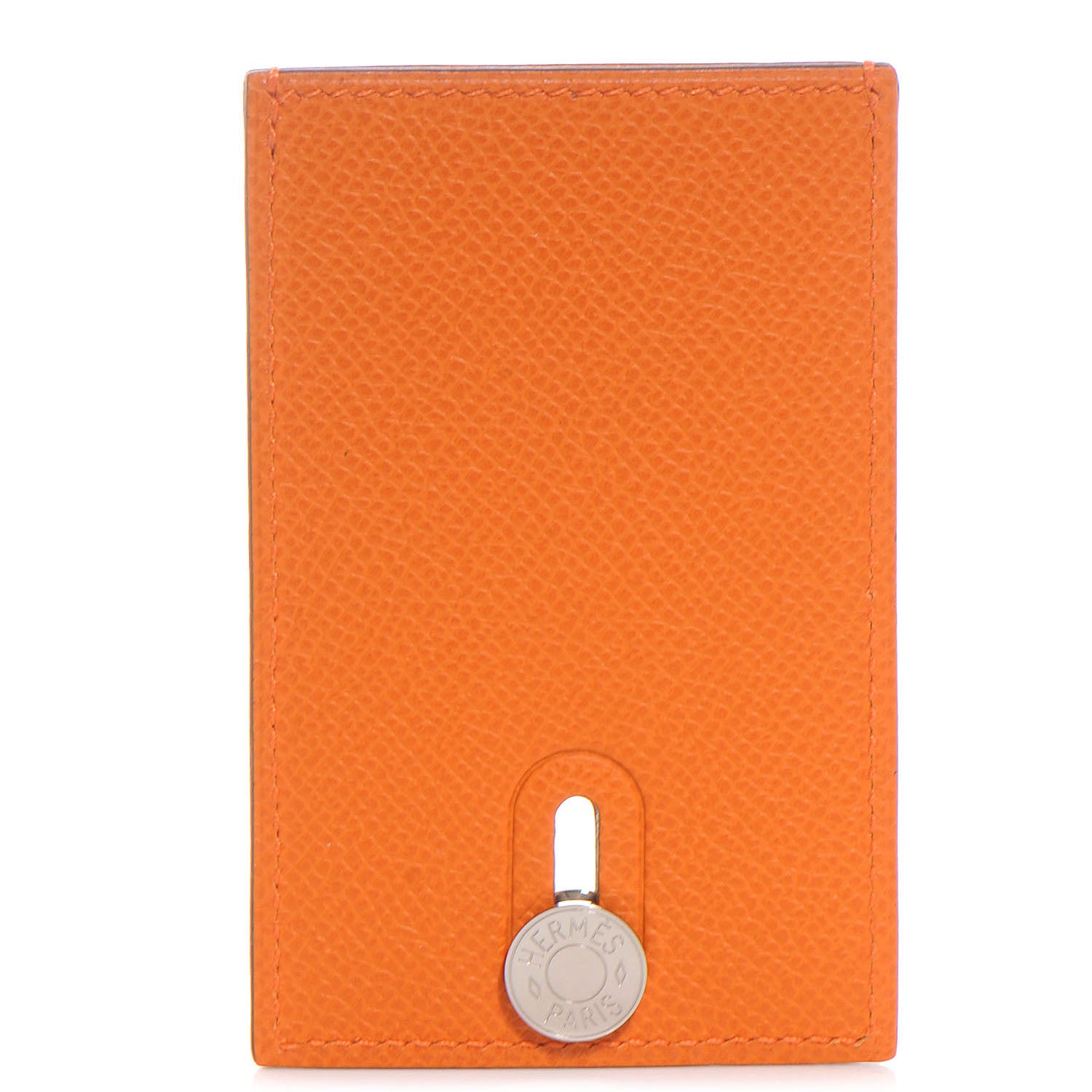 Hermes Epsom Diabolo Card Holder Case Orange 1 of 7
