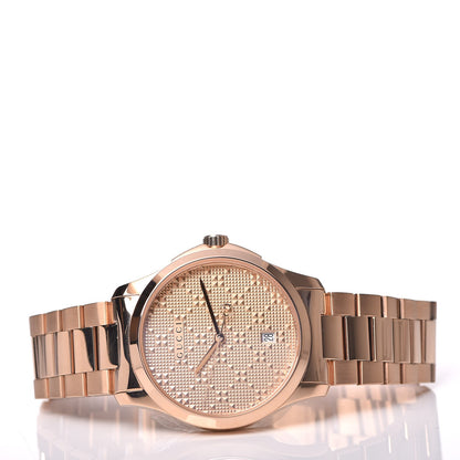 Gucci Stainless Steel 38mm G-Timeless Diamante Quartz Watch Rose 3 of 10