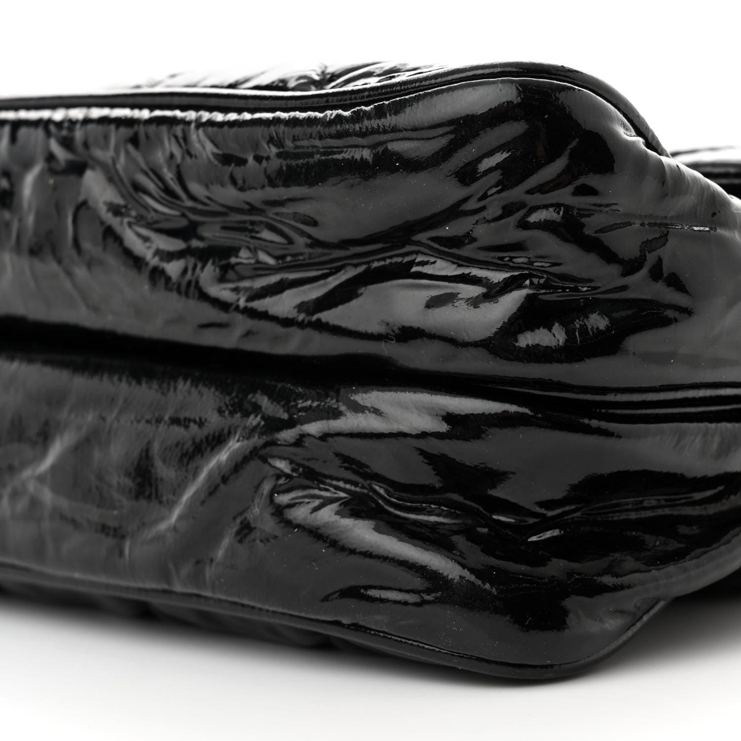 Chanel Patent Quilted Day Glo Flap Bag Black 11 of 11