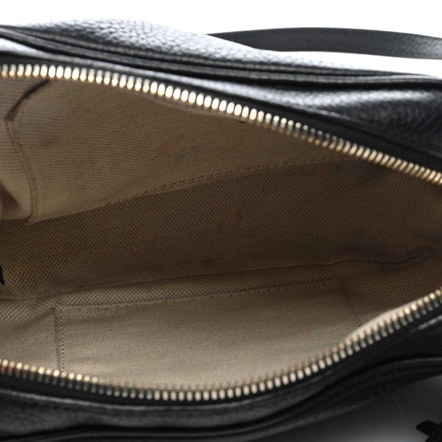 Pebbled Calfskin Small Soho Disco Bag Black