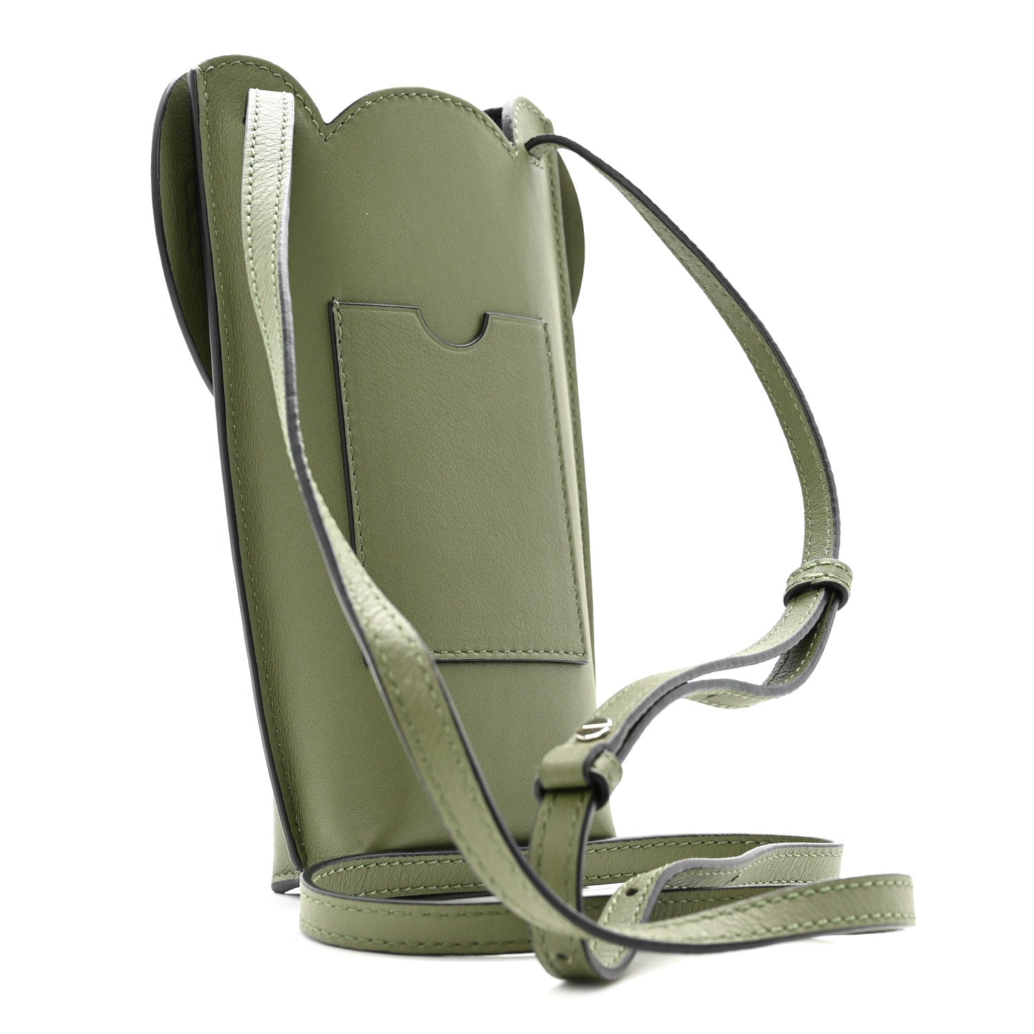 Loewe Calfskin Elephant Pouch Crossbody Bag Avocado 3 of 11