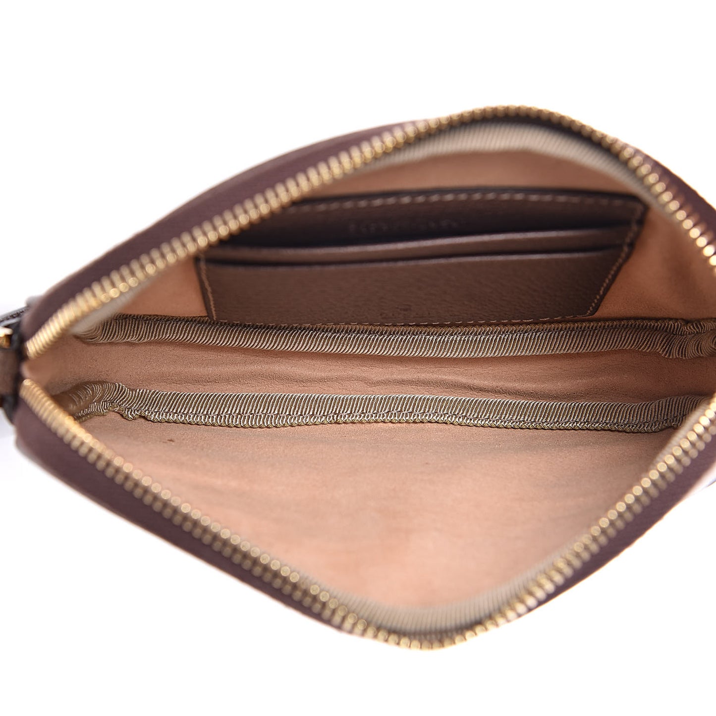 GG Supreme Monogram Ophidia Phone Case Wristlet Brown