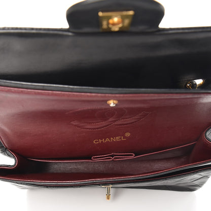 Chanel Lambskin Quilted Medium Double Flap Black 6 of 12