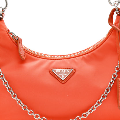 Prada Re-Nylon Saffiano Re-Edition 2005 Shoulder Bag Arancio 8 of 10