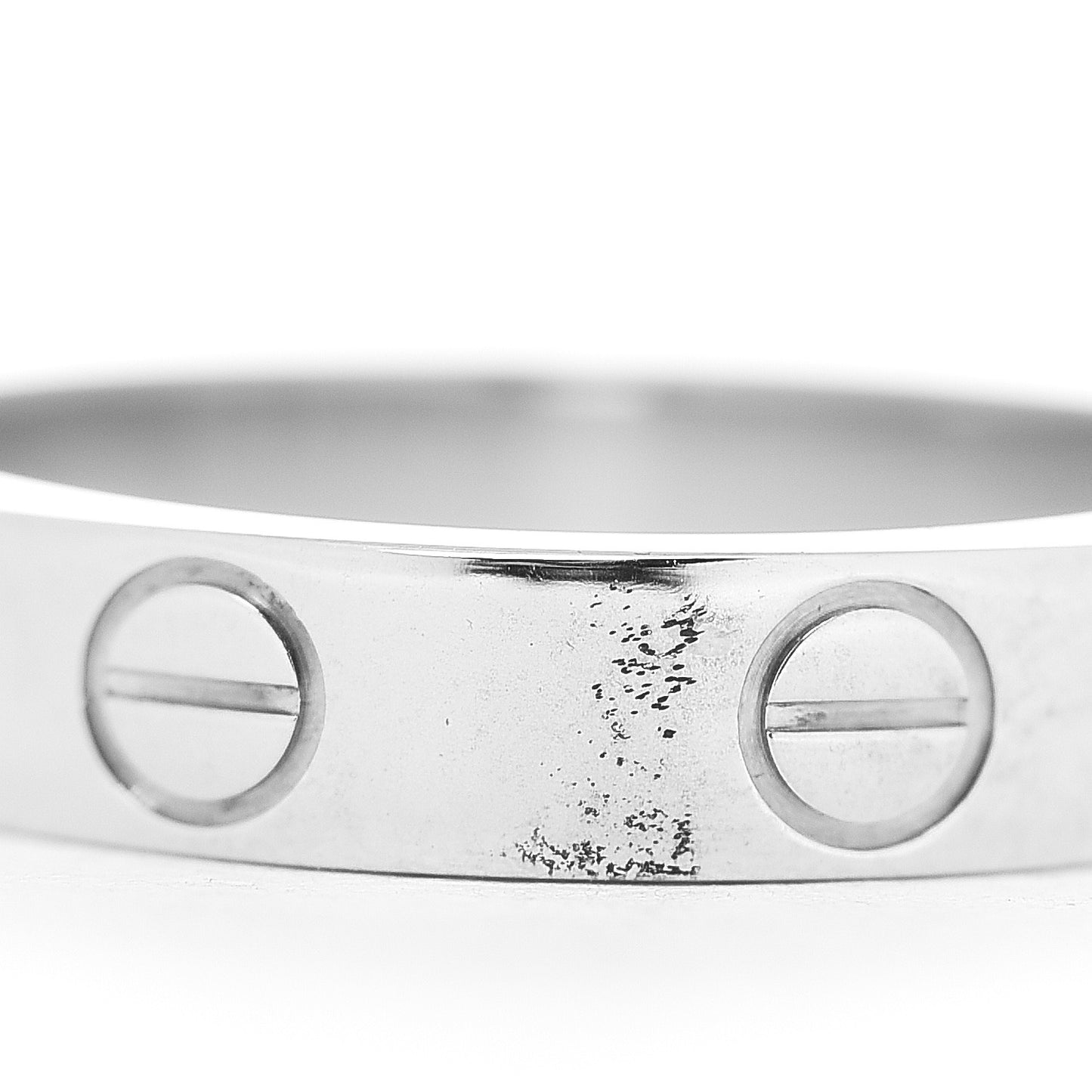 18K White Gold 3.5mm LOVE Wedding Band Ring 51 5.75