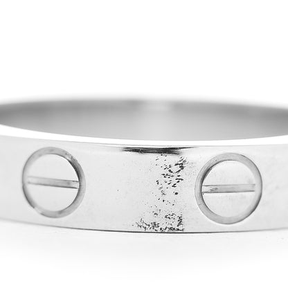 Cartier 18K White Gold 3.5mm LOVE Wedding Band Ring 51 5.75 6 of 6