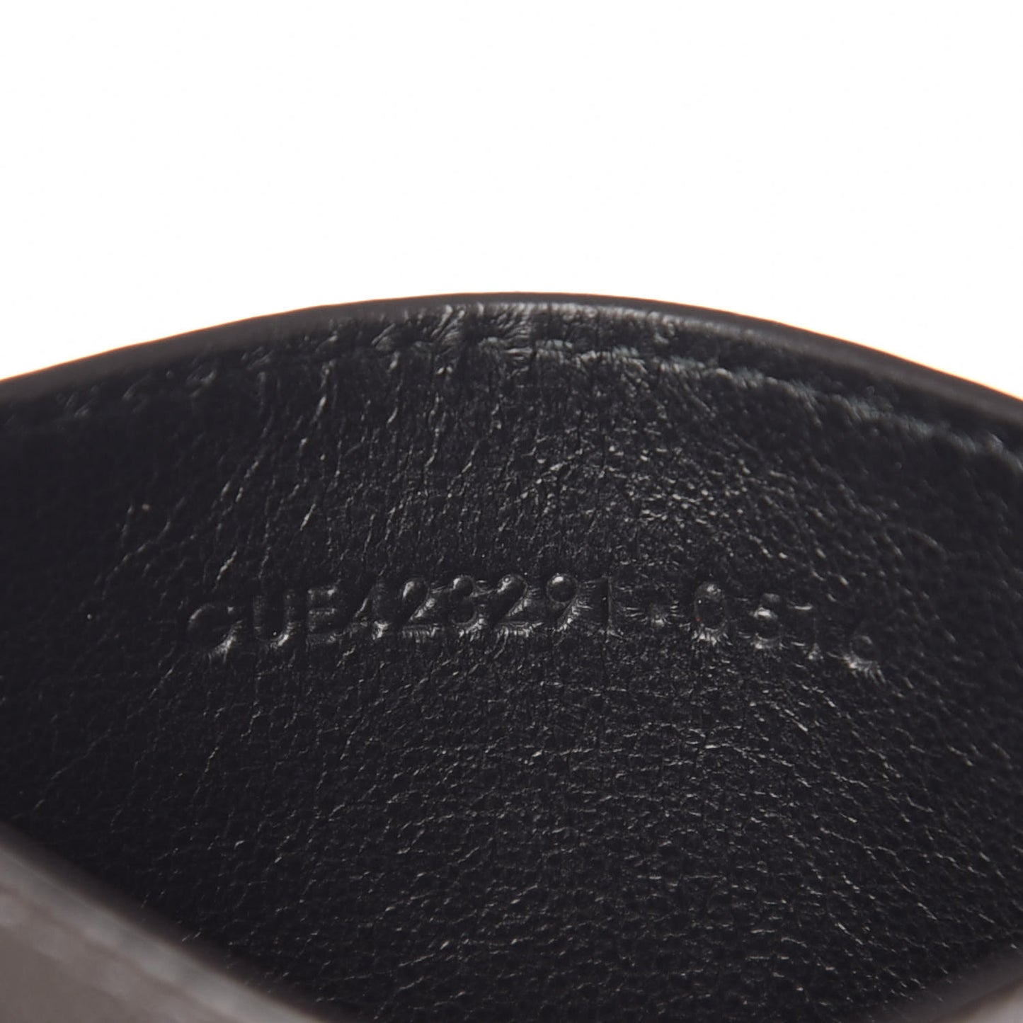 Grain De Poudre Matelasse Chevron Monogram Credit Card Case Coal