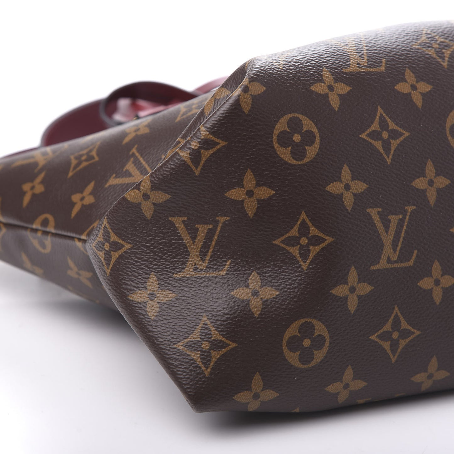 Monogram Flower Zipped Tote MM Bordeaux