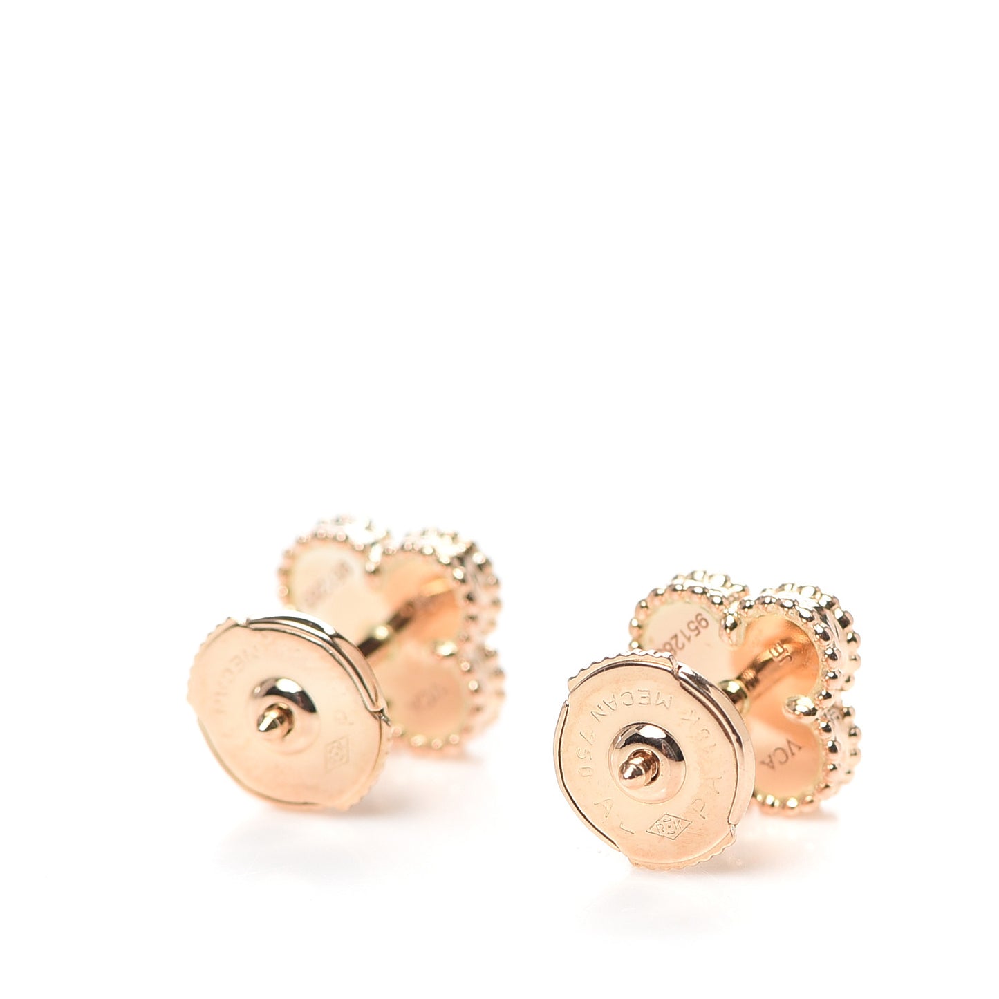18K Rose Gold Carnelian Sweet Alhambra Earrings