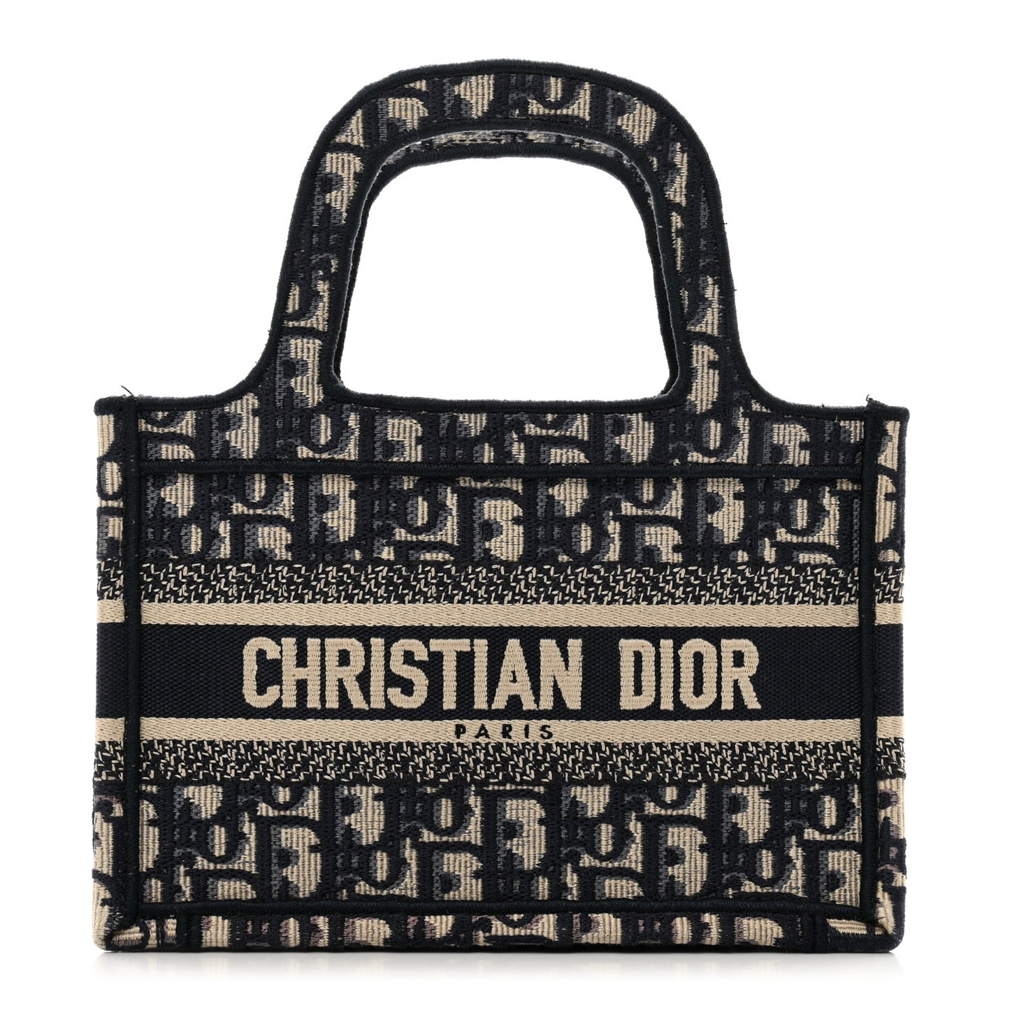 Oblique Mini Book Tote Blue Multicolor
