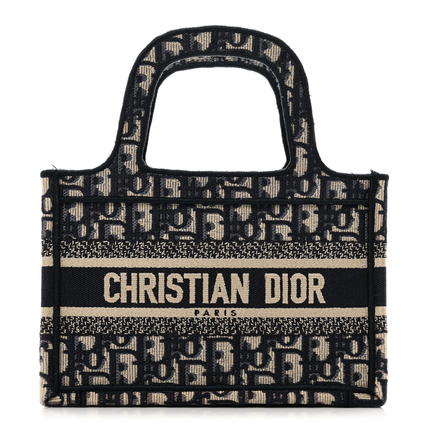Christian Dior Oblique Mini Book Tote Blue Multicolor 1 of 10