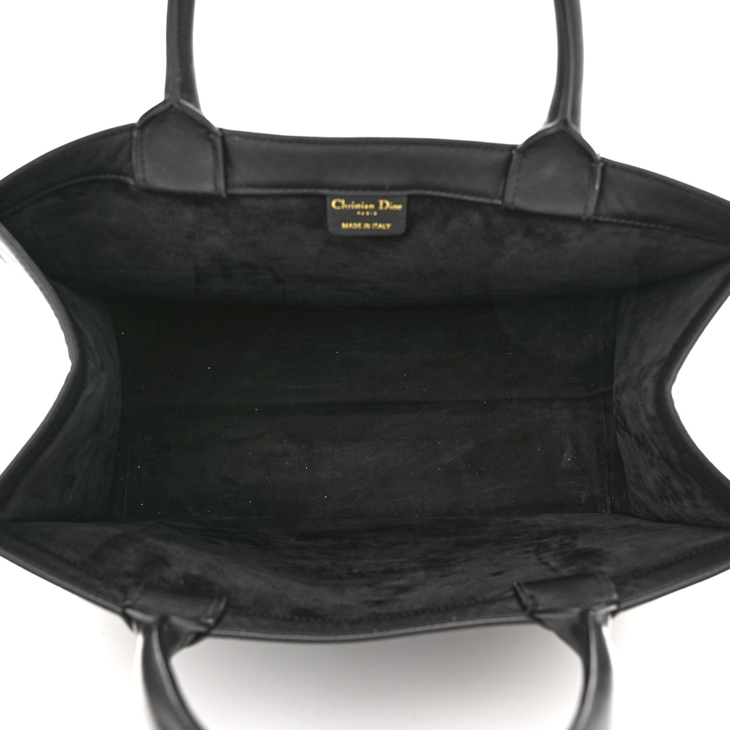 Calfskin Embossed Medium Book Tote Black