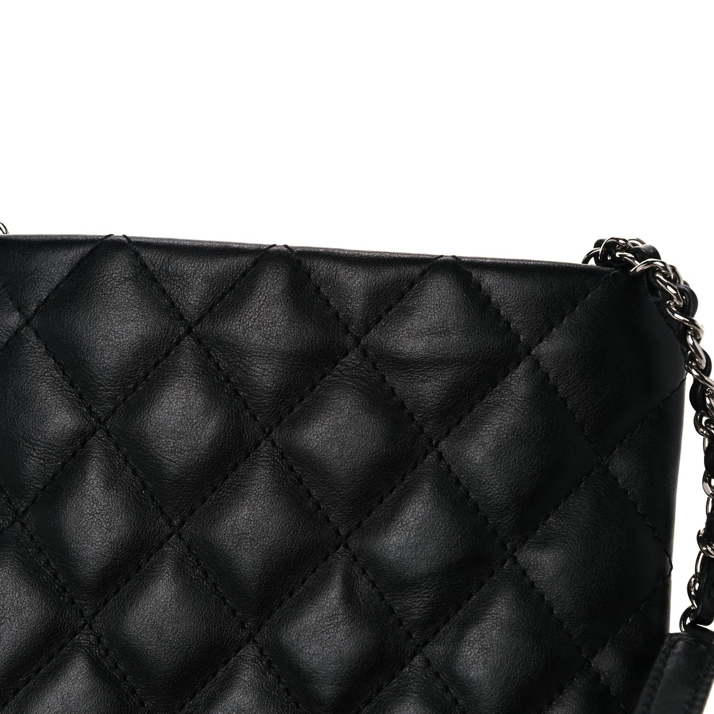 Lambskin Quilted Crossbody Bag Black
