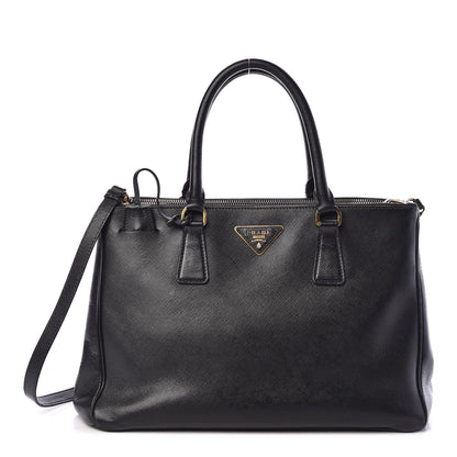Prada Saffiano Medium Galleria Double Zip Tote Black 1 of 17