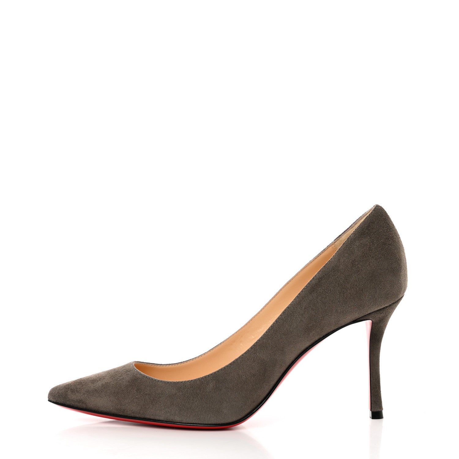 Christian Louboutin Veau Velours Decoltish 85 Pumps 36.5 Roche 1 of 8