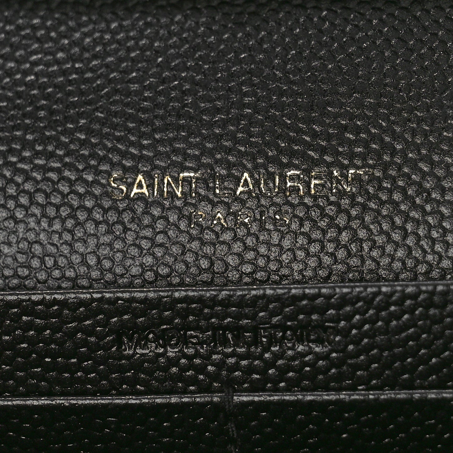 Grain De Poudre Matelasse Chevron Monogram Chain Wallet Black