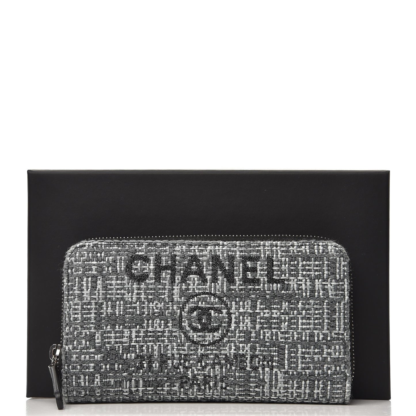 Canvas Small Deauville Zip Around Wallet Grey